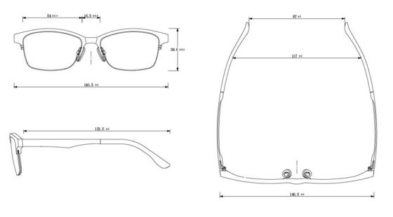 Far Infrared Emission Modern Optical Eyeglasses Custom Frame Design